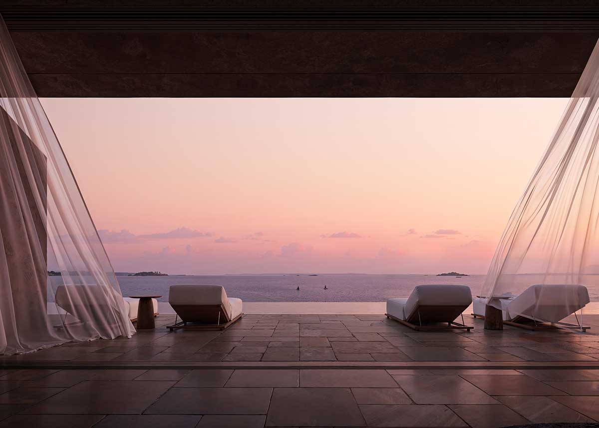 Oppenheim Architecture unveils Signature Villa emerging from the cliffs of Jal&euml; Bay in Albania