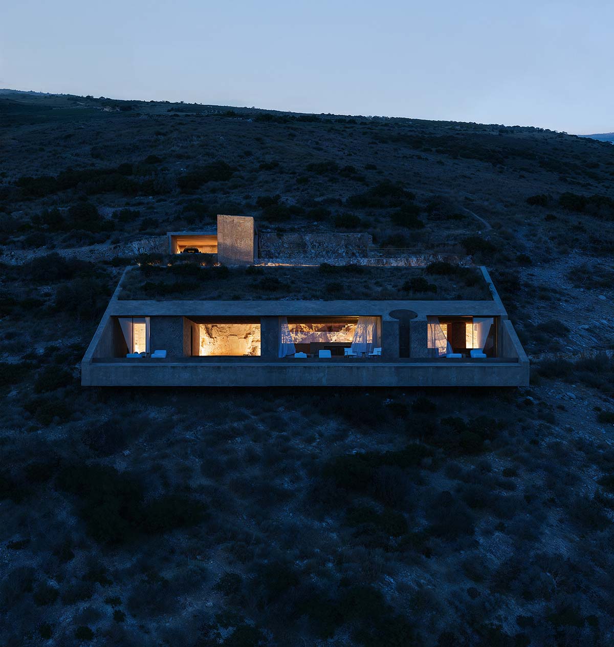 Oppenheim Architecture unveils Signature Villa emerging from the cliffs of Jal&euml; Bay in Albania