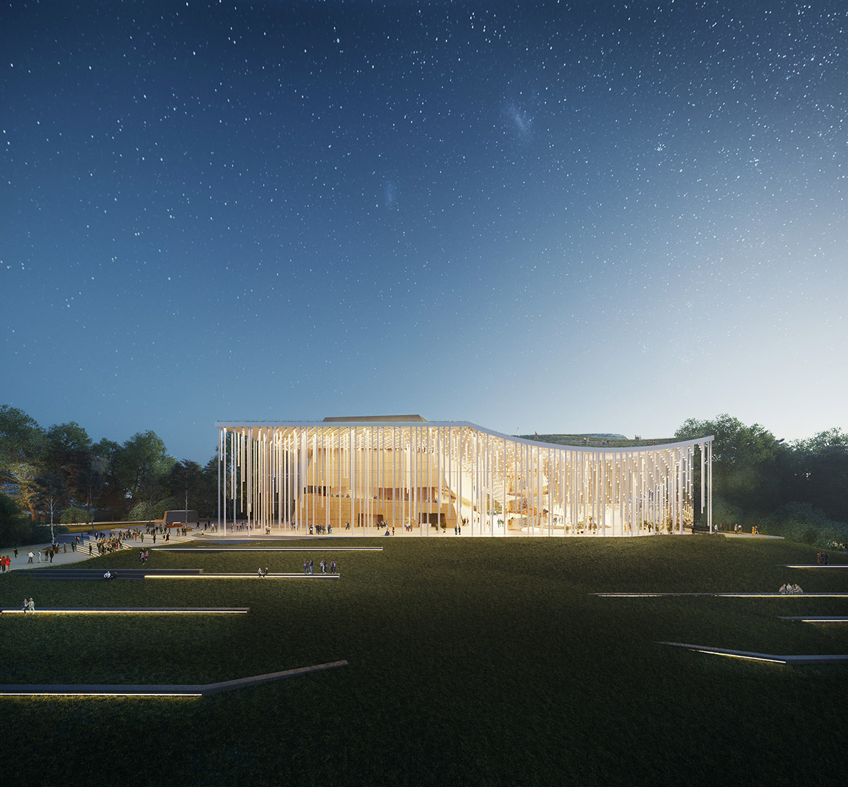 Orange Architects releases its cloud-like design for Vilnius Concert Hall, Tautos Namai Competition