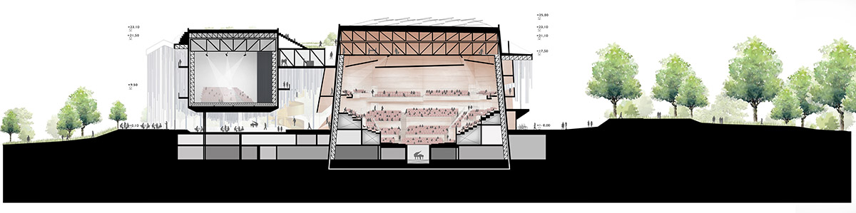 Orange Architects releases its cloud-like design for Vilnius Concert Hall, Tautos Namai Competition