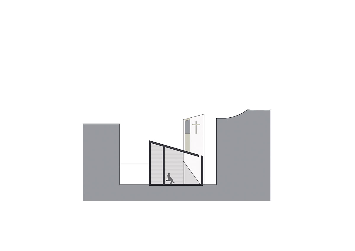 Asi Arquitectura completes small temple with gabled roof and side tower in Argentina