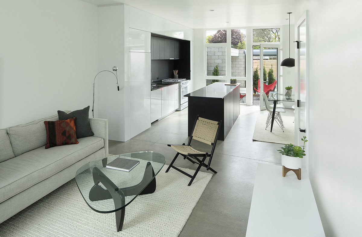 Waechter Architecture completes Origami townhouses with folded facades in Portland