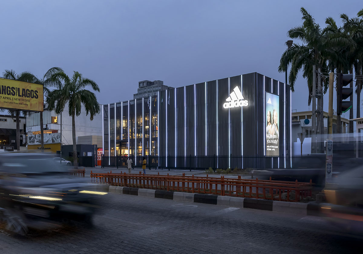 Lagos context informs Oshinowo Studio-designed Adidas flagship store clad in perforated sheets