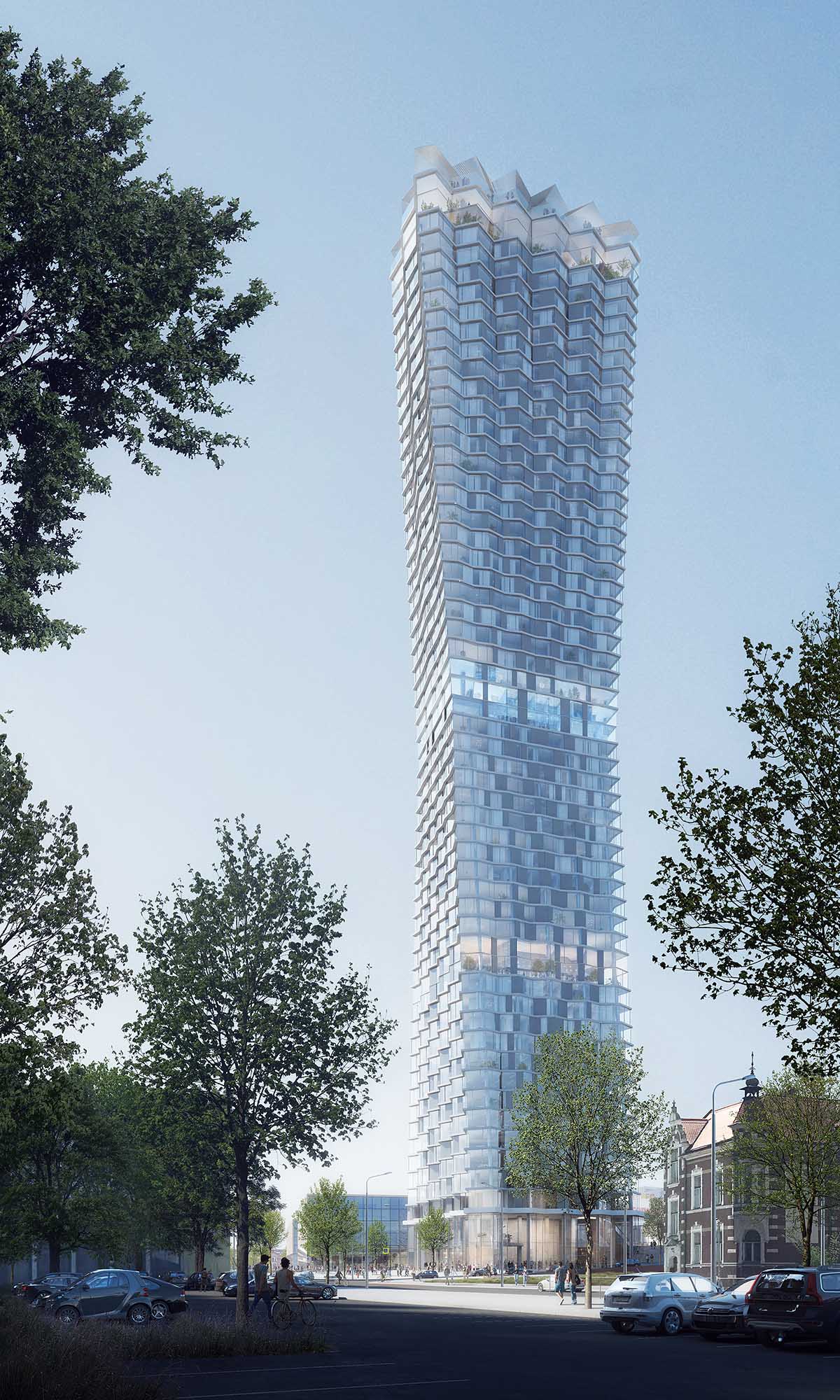 X-shaped Ostrava Tower by CHYBIK + KRISTOF set to become Czech Republic's tallest skyscraper