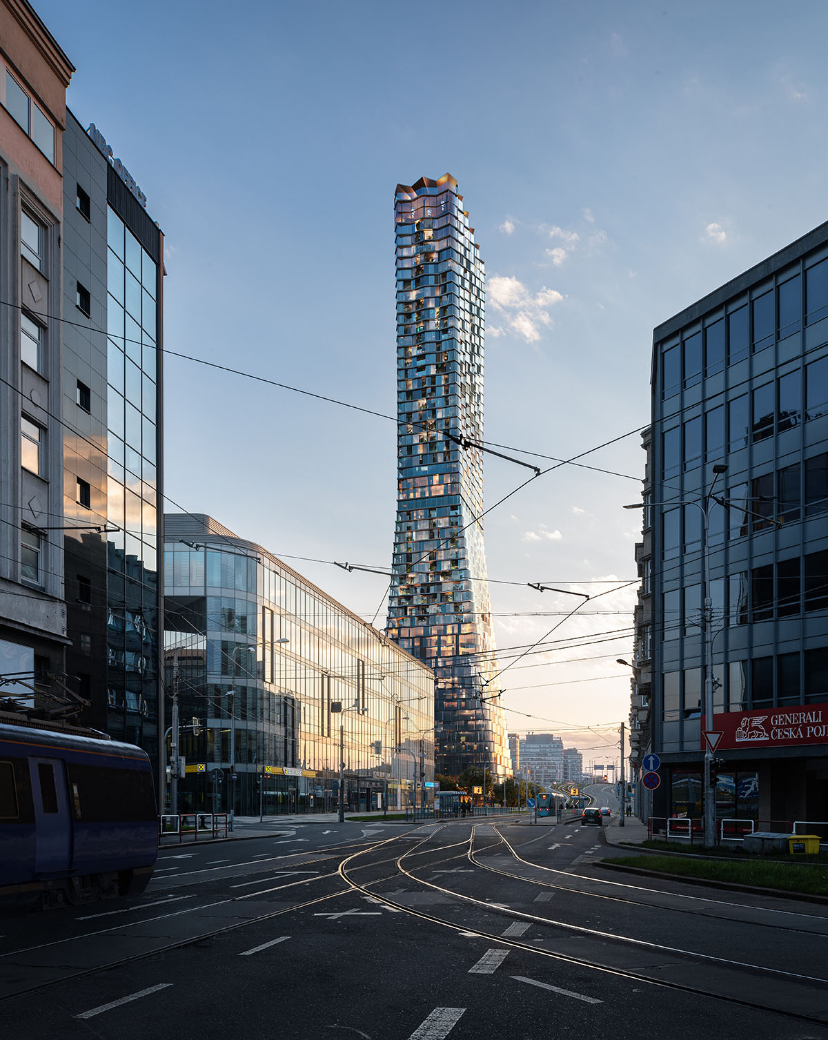 X-shaped Ostrava Tower by CHYBIK + KRISTOF set to become Czech Republic's tallest skyscraper