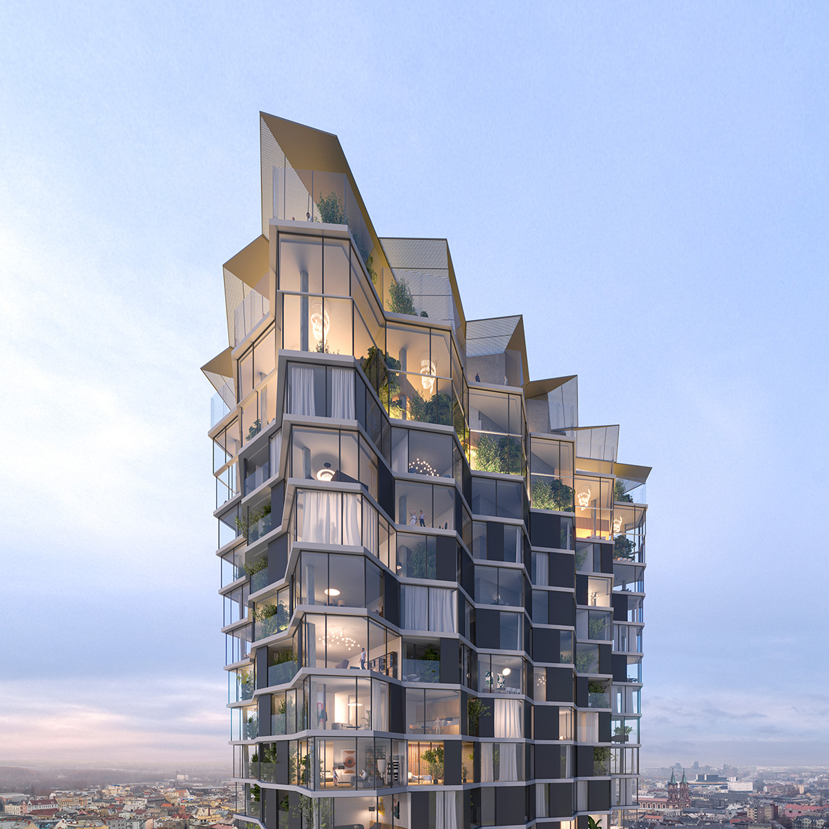 X-shaped Ostrava Tower by CHYBIK + KRISTOF set to become Czech Republic's tallest skyscraper