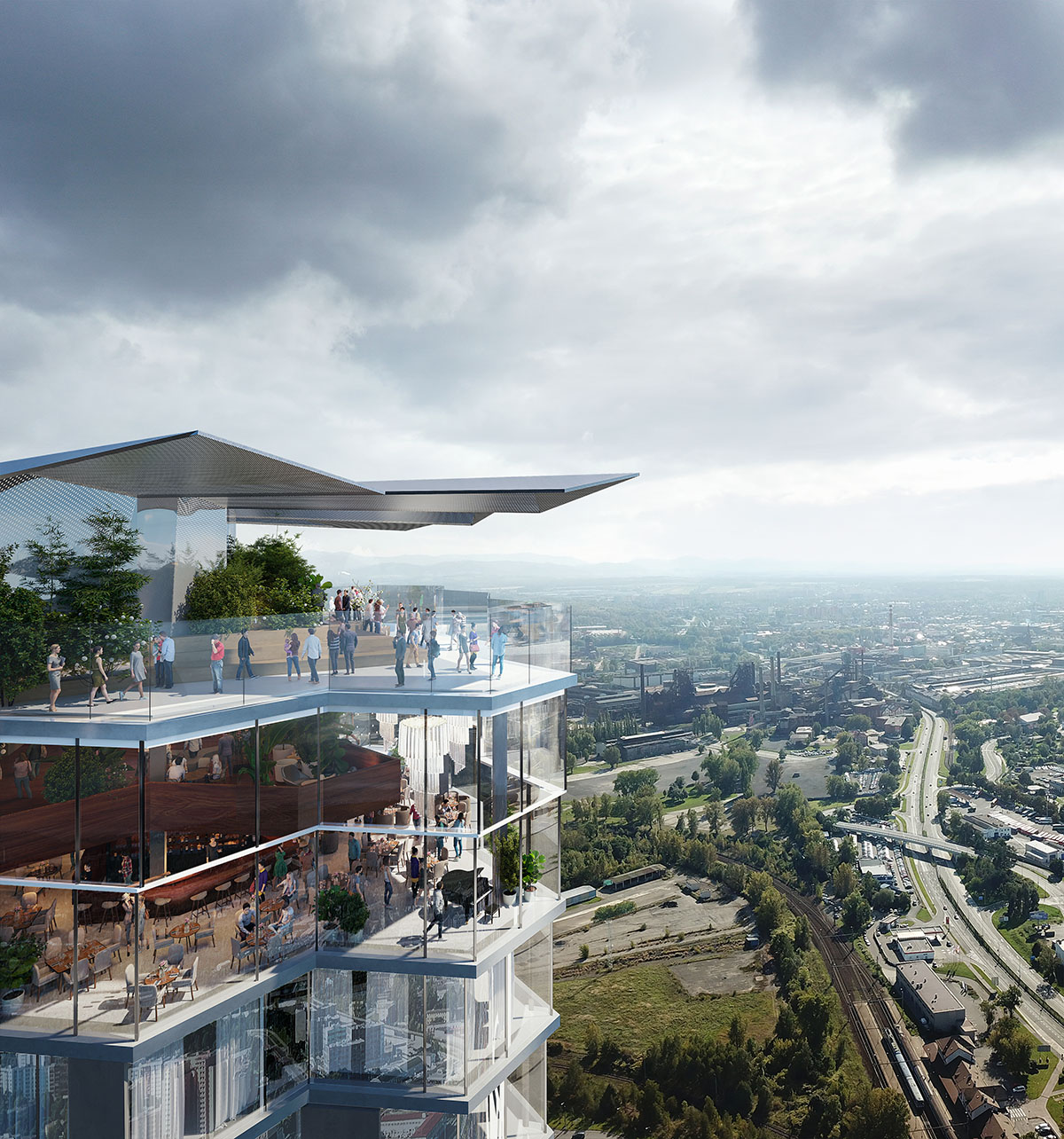 X-shaped Ostrava Tower by CHYBIK + KRISTOF set to become Czech Republic's tallest skyscraper