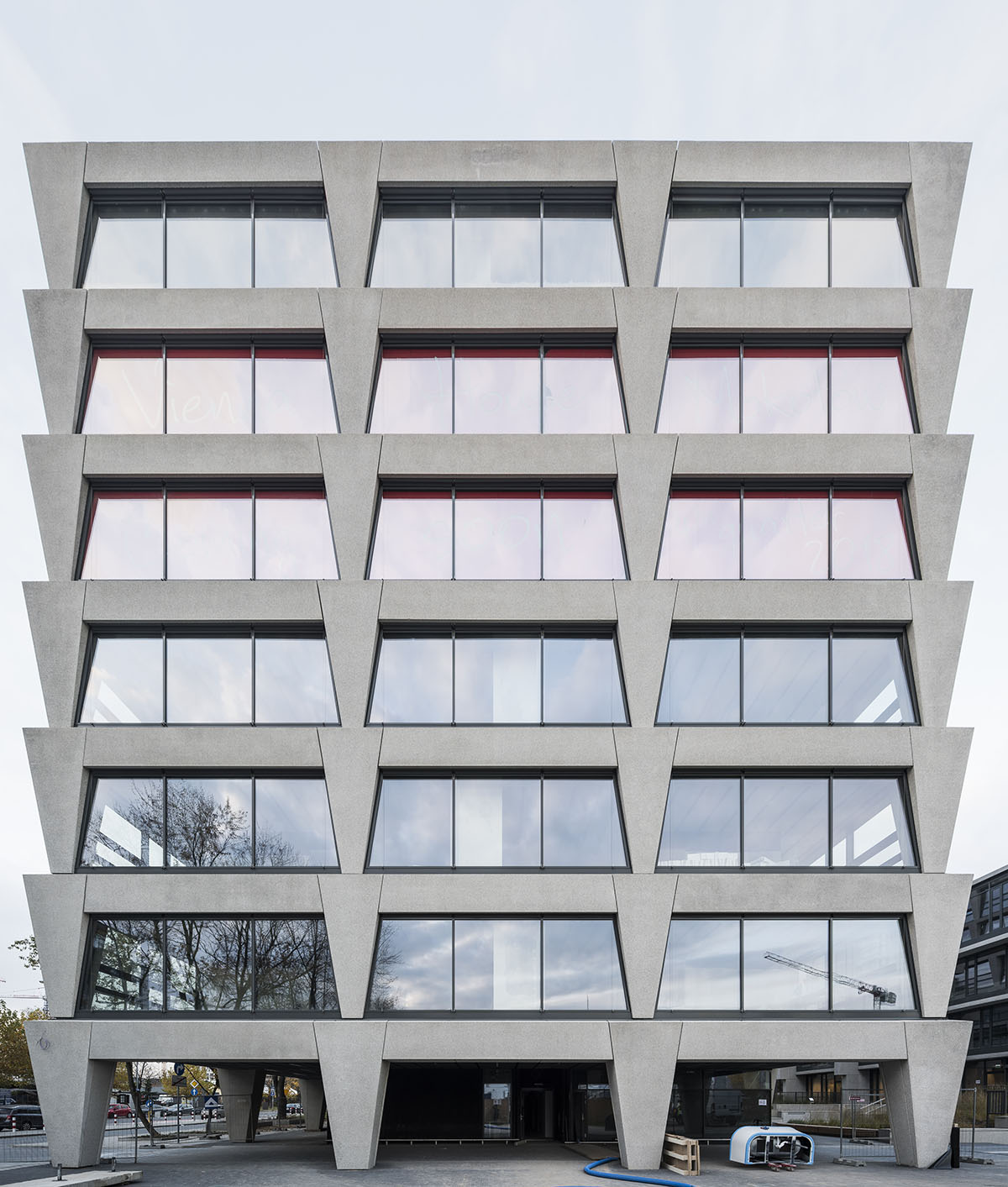 JEMS Architekci's post-industrial and brutalist hotel is almost complete in Warsaw