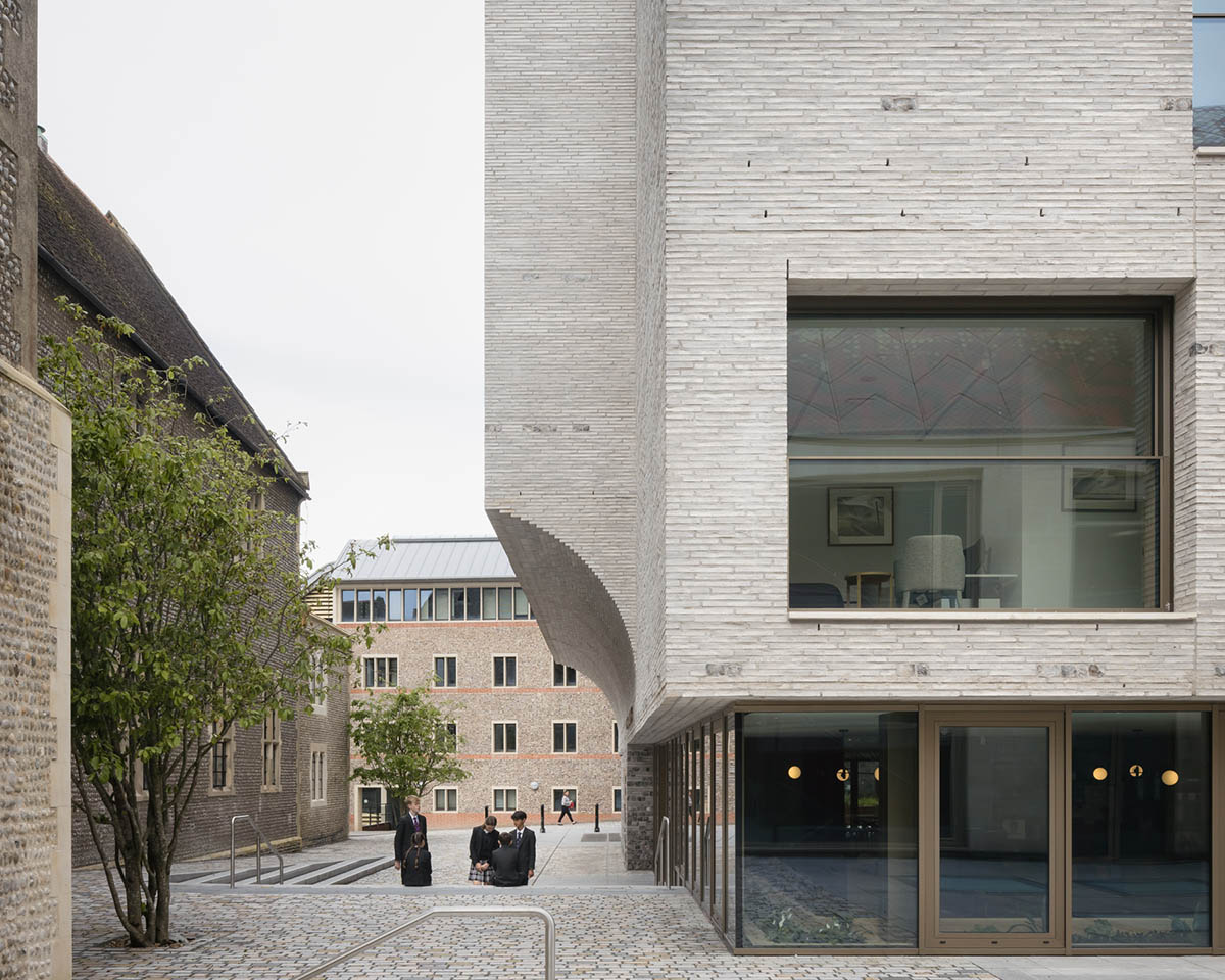 Krft creates Brighton College arts centre that features sculptural protruding volumes 