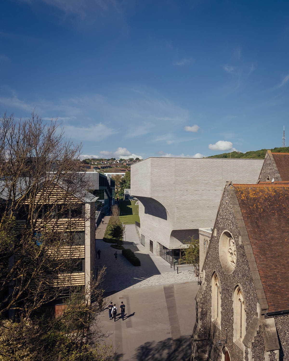 Krft creates Brighton College arts centre that features sculptural protruding volumes 