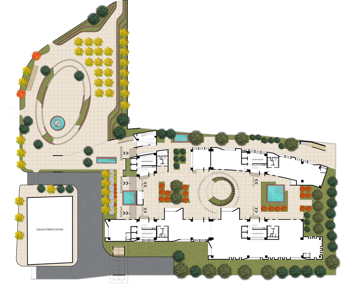 Exploring democratic spaces with the 'District Secretariat' building designed by Design Plus