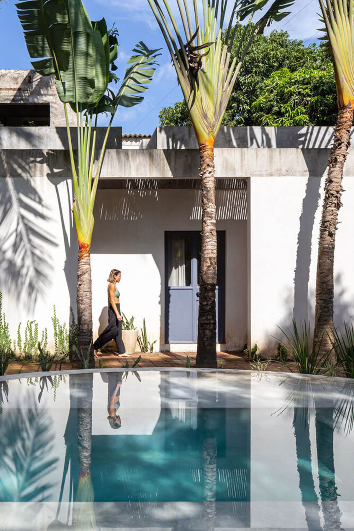 Palma designs house that makes swimming pool and courtyard the heart of the house in Mexico