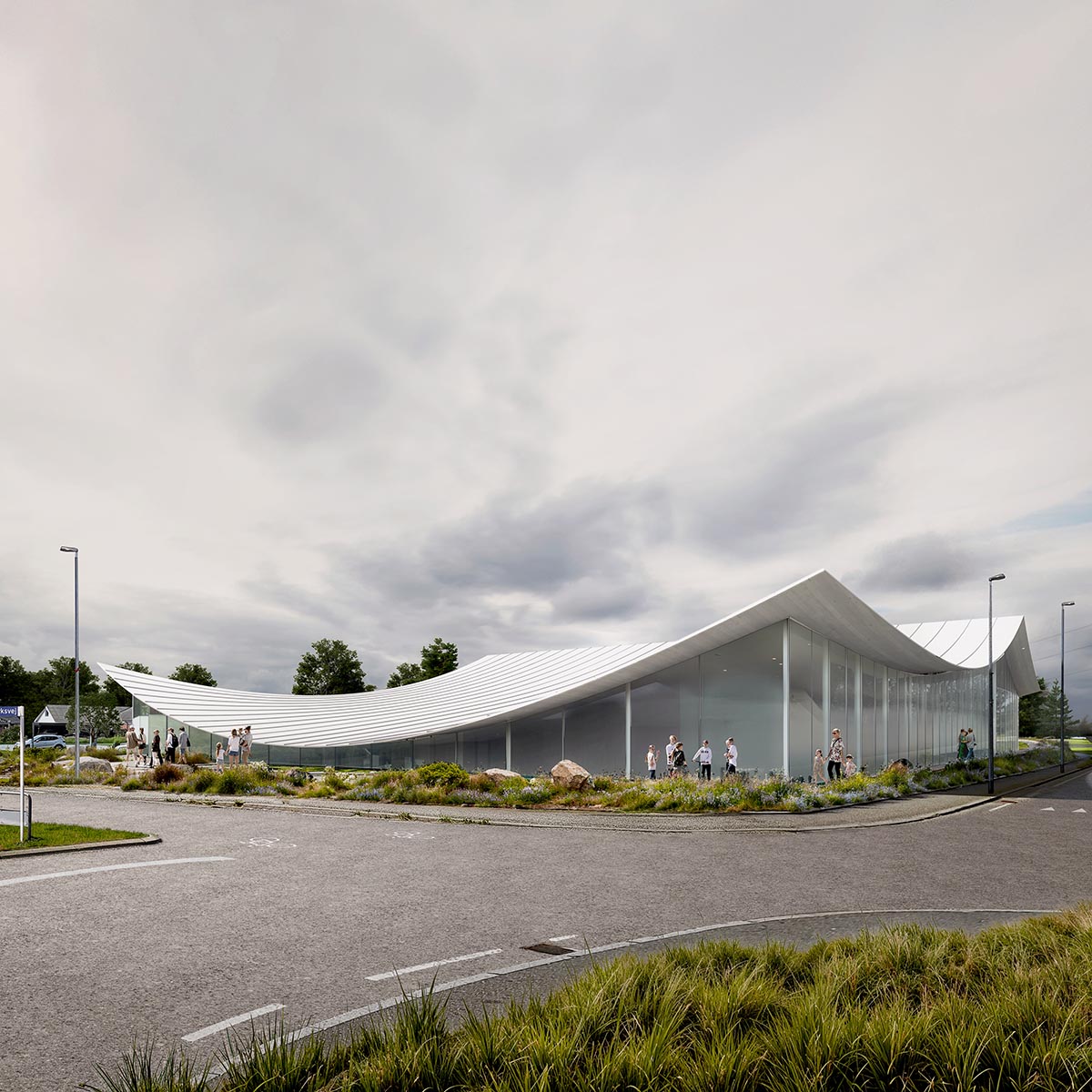 BIG unveils design for a new Paper Art Museum with a lightweight roof structure in Denmark