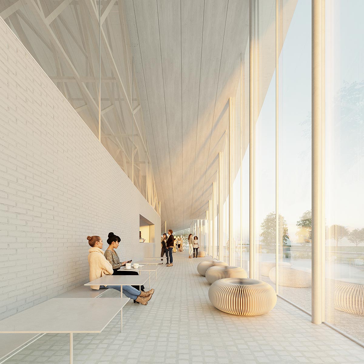 BIG unveils design for a new Paper Art Museum with a lightweight roof structure in Denmark