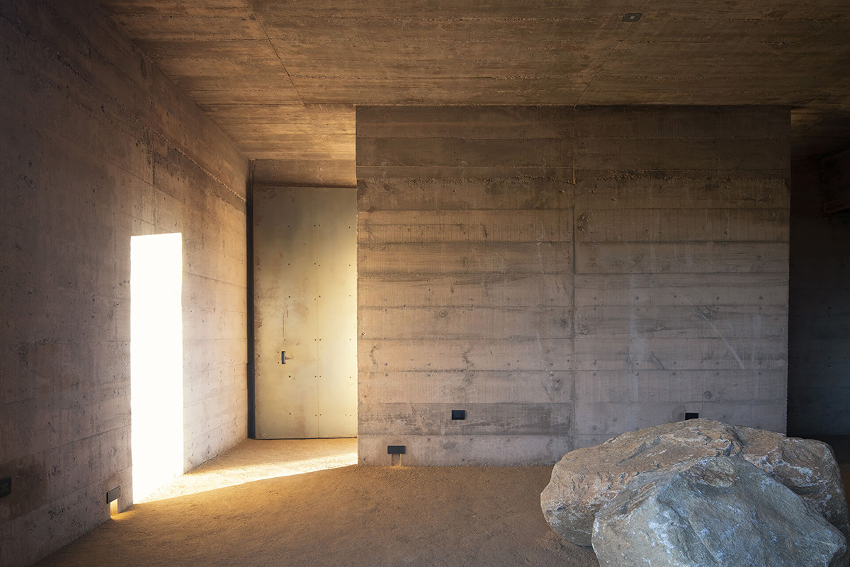 Resort mimics natural motion of desert with punctuated beige-coloured concrete volumes in Mexico 