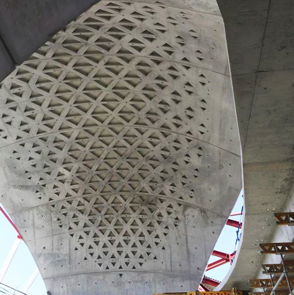 Zaha Hadid Architects' Bee'ah Headquarters Takes Shape In UAE