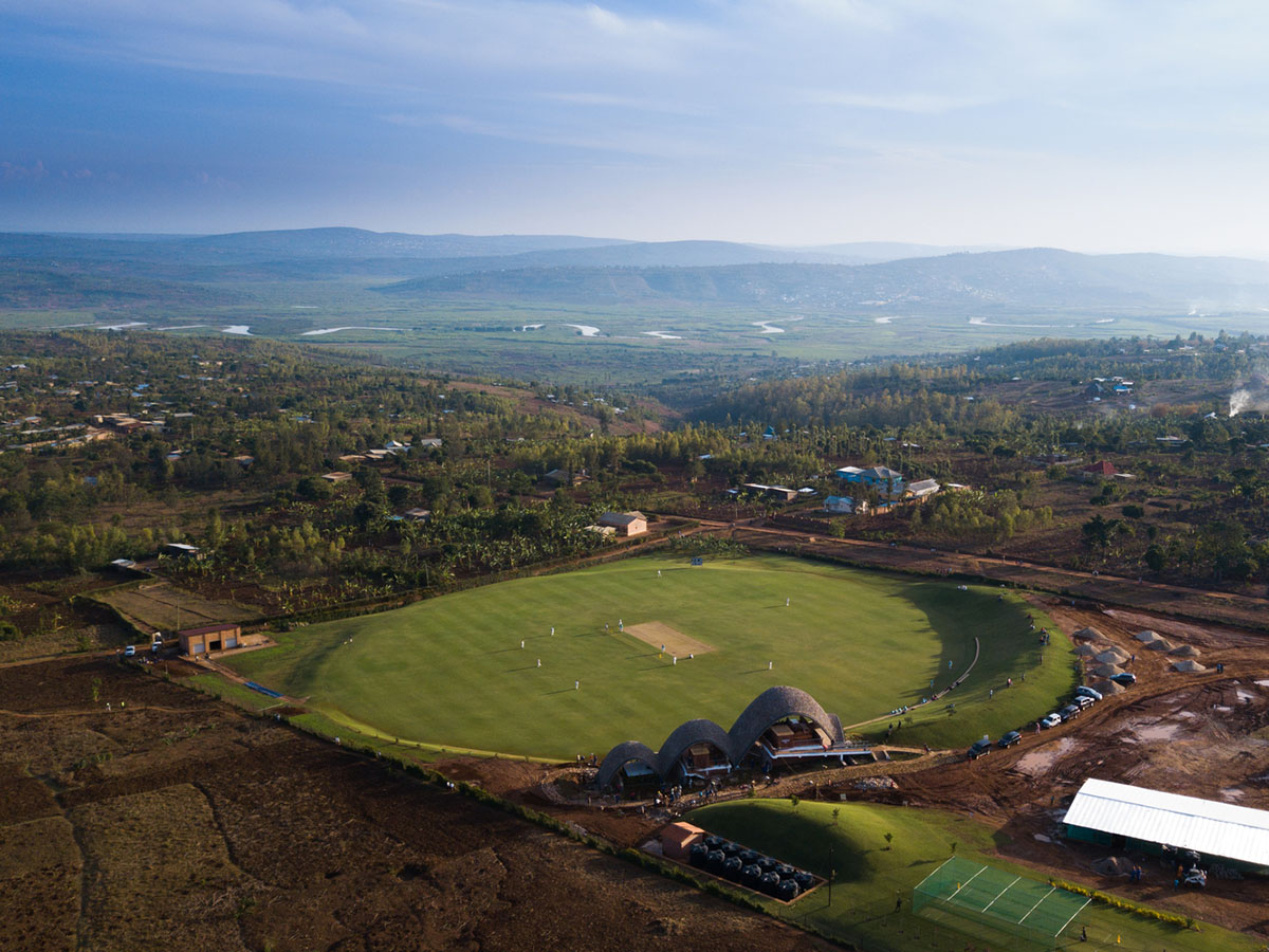 Light Earth Designs' parabolic Cricket Stadium addresses to cherished hilly topography of Rwanda