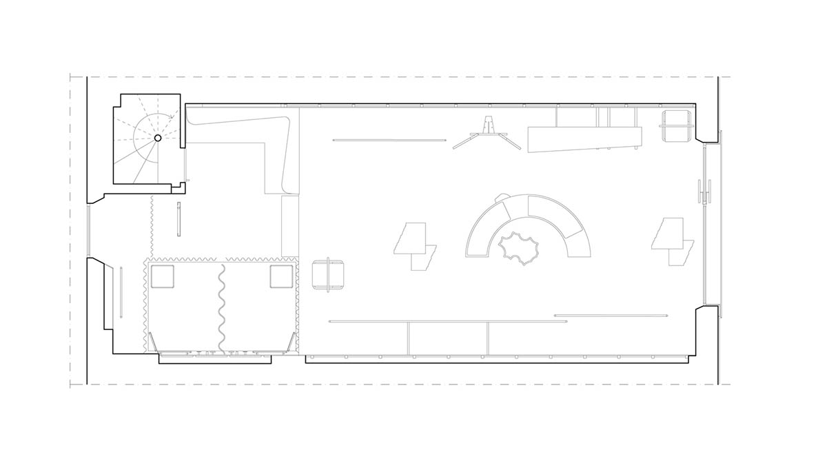 Golden and powder-colored details dominate forte_forte forte dei Marmi boutique in Italy