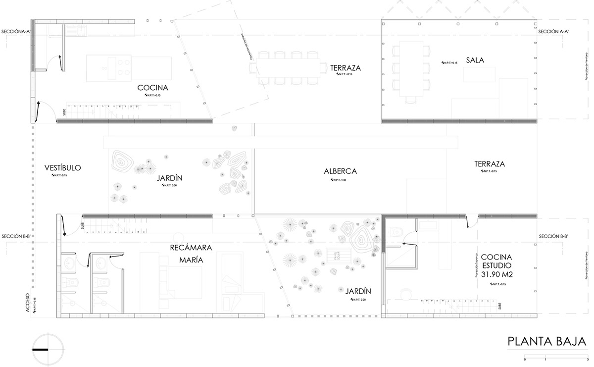 Four concrete and wooden volumes form Casa Naila paying tribute to Oaxaca’s rural architecture