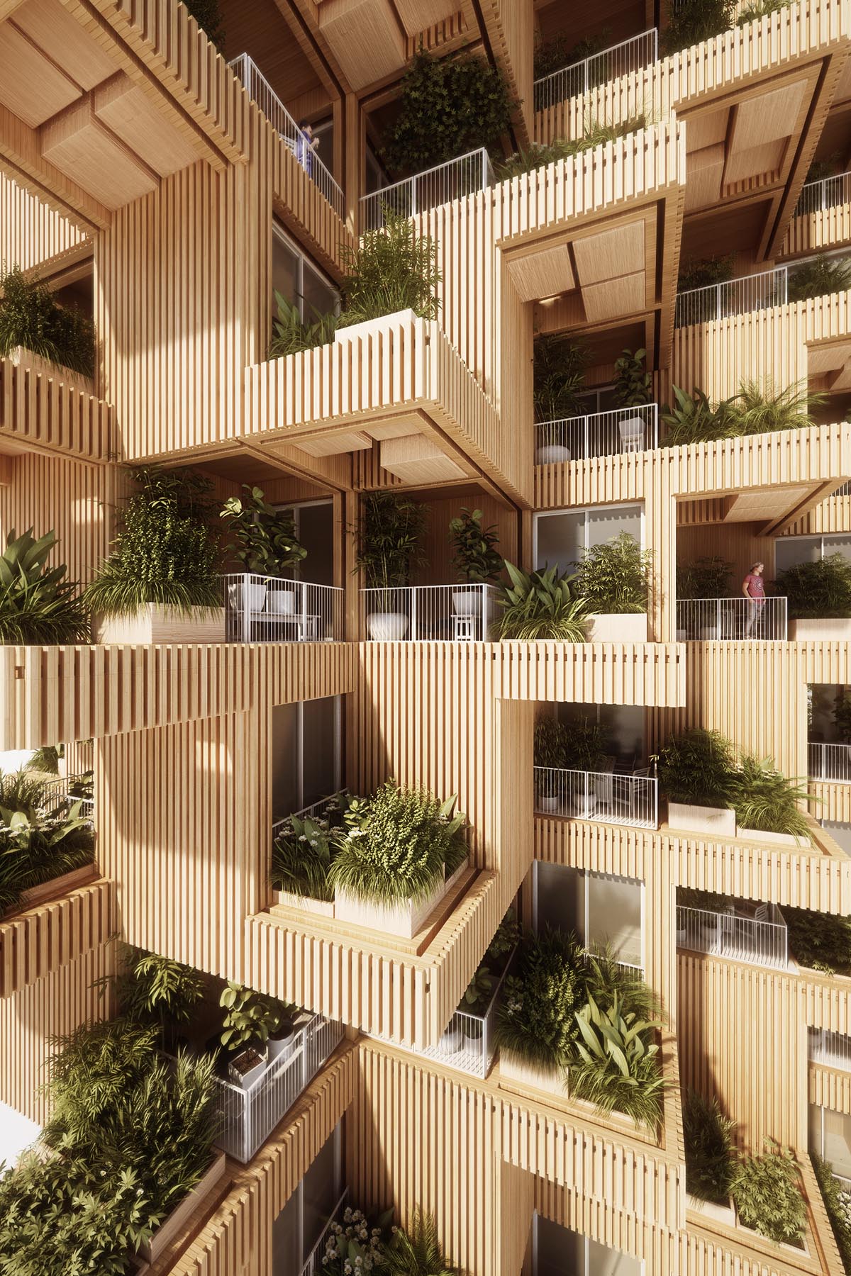 Penda proposes modular and natural high-rise tower produced from massive timber panels for Toronto