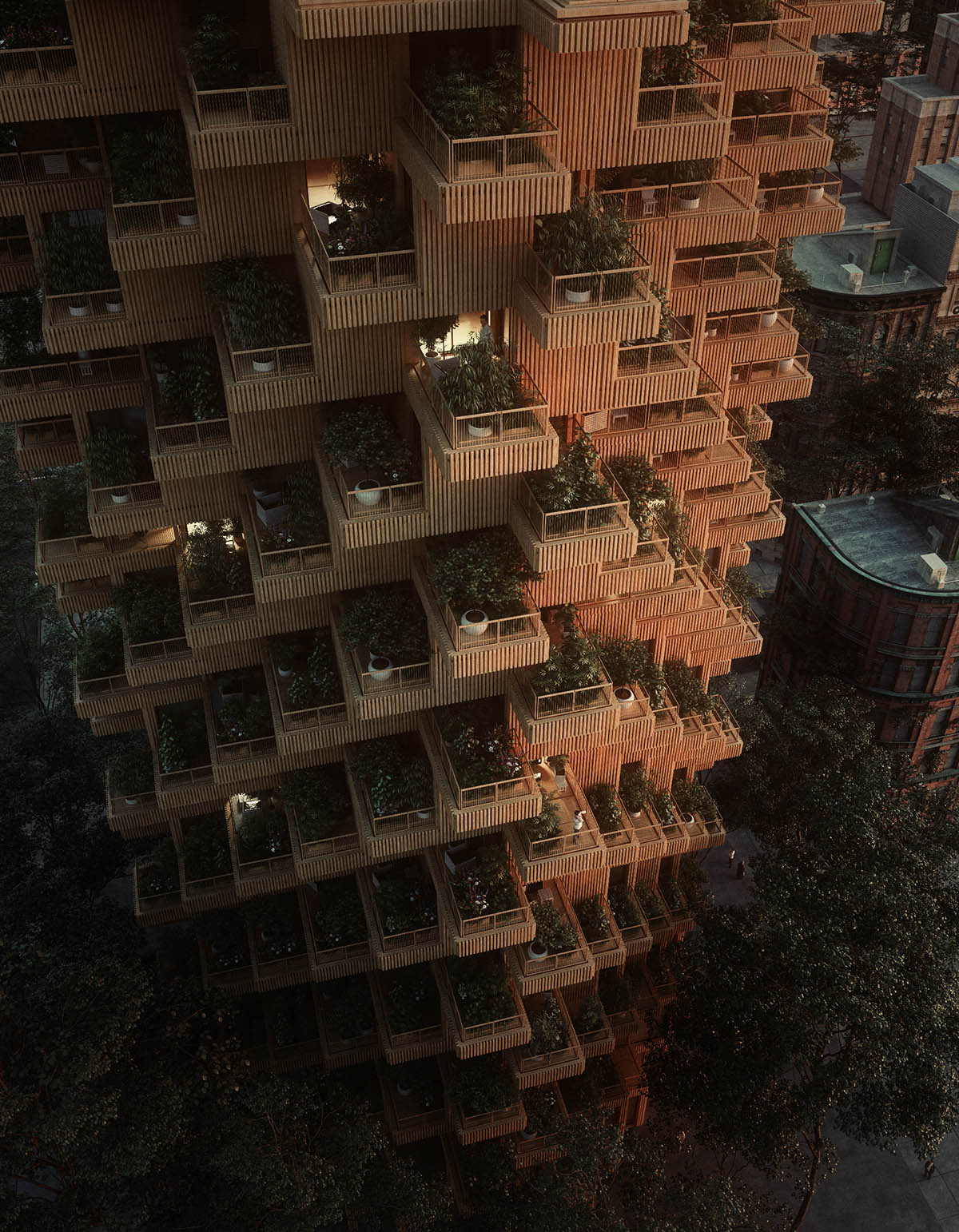 Penda proposes modular and natural high-rise tower produced from massive timber panels for Toronto