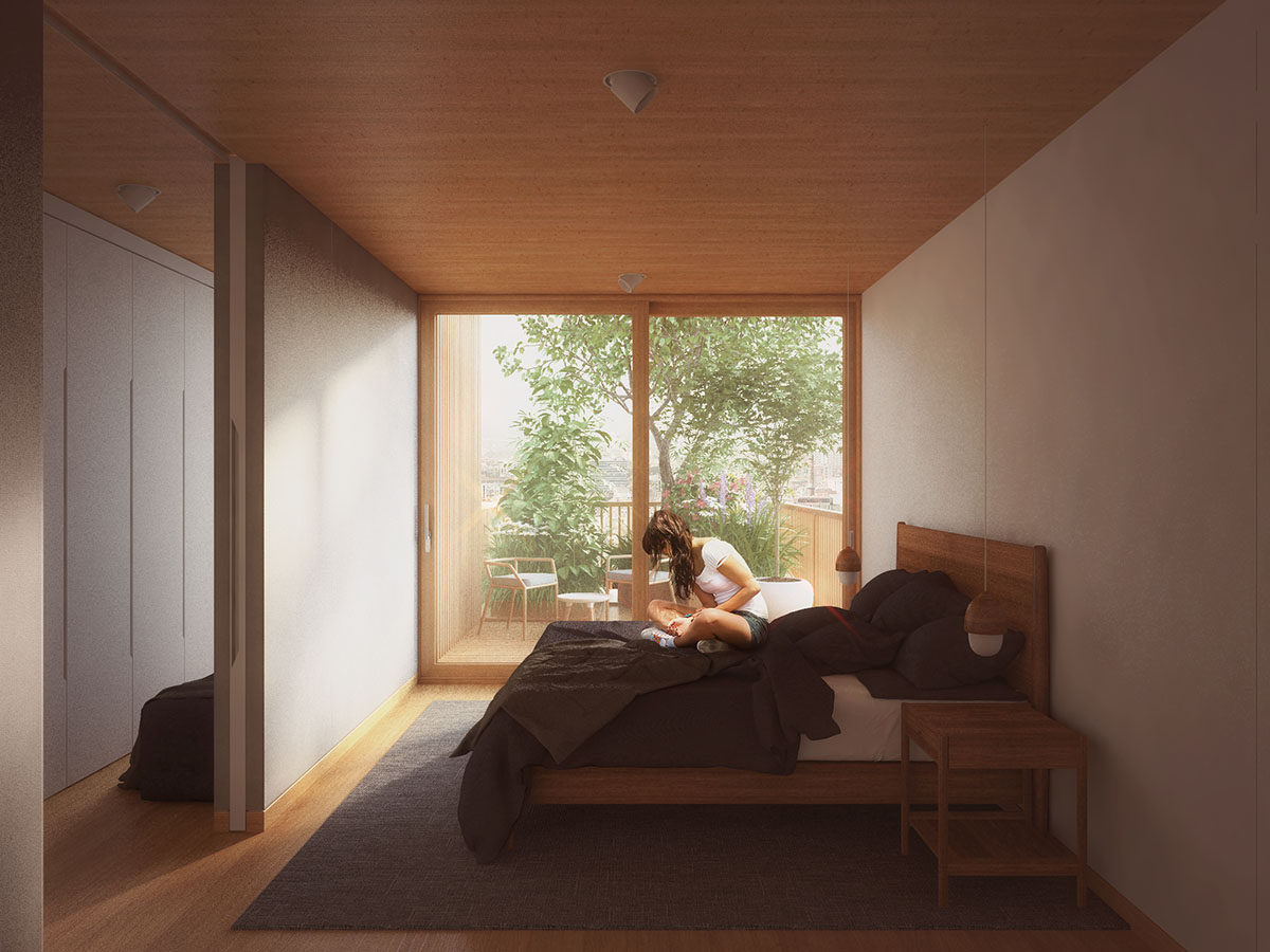 Penda proposes modular and natural high-rise tower produced from massive timber panels for Toronto