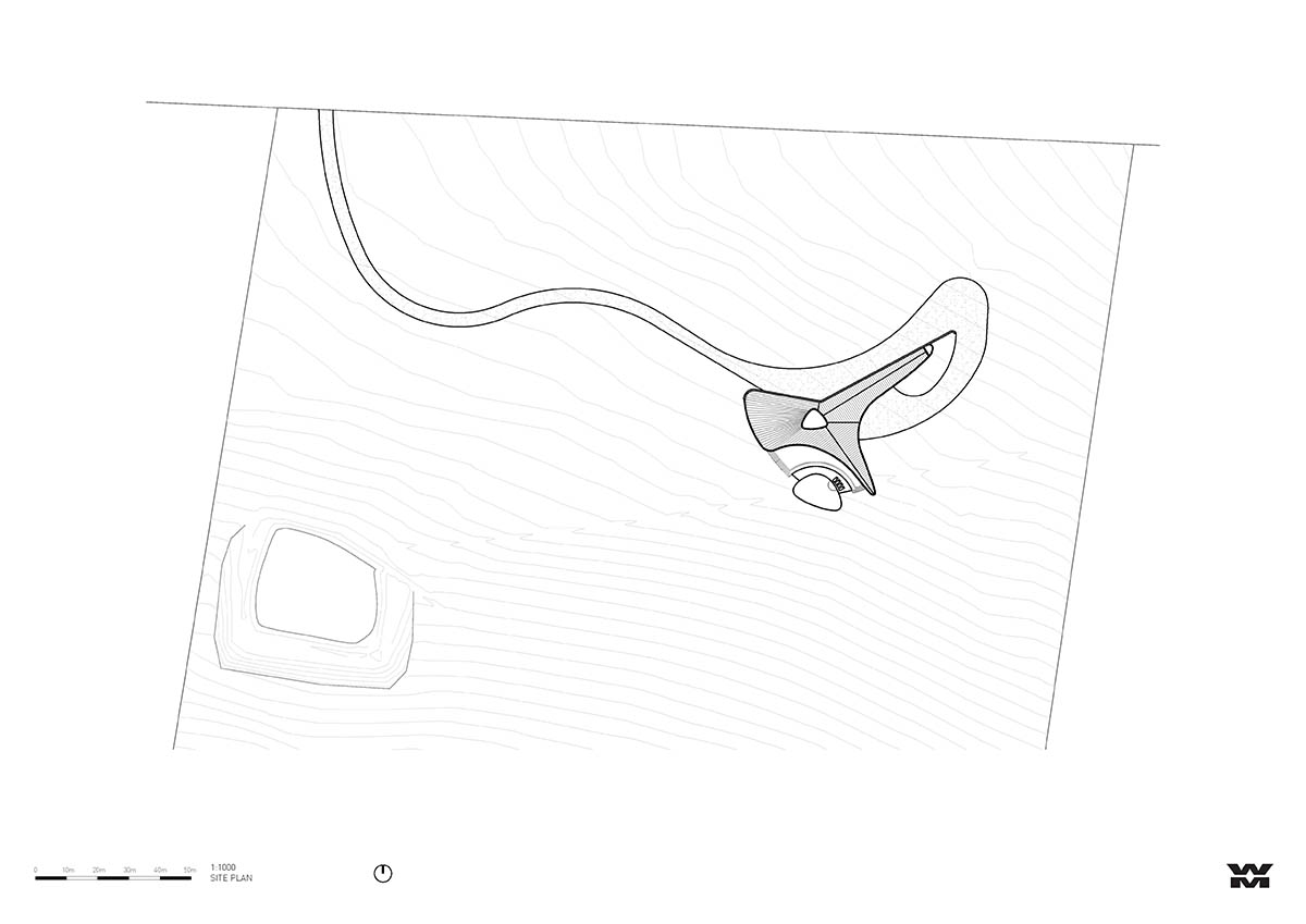 Wood Marsh translates topography lines into snake-like Peninsula House in Australia 