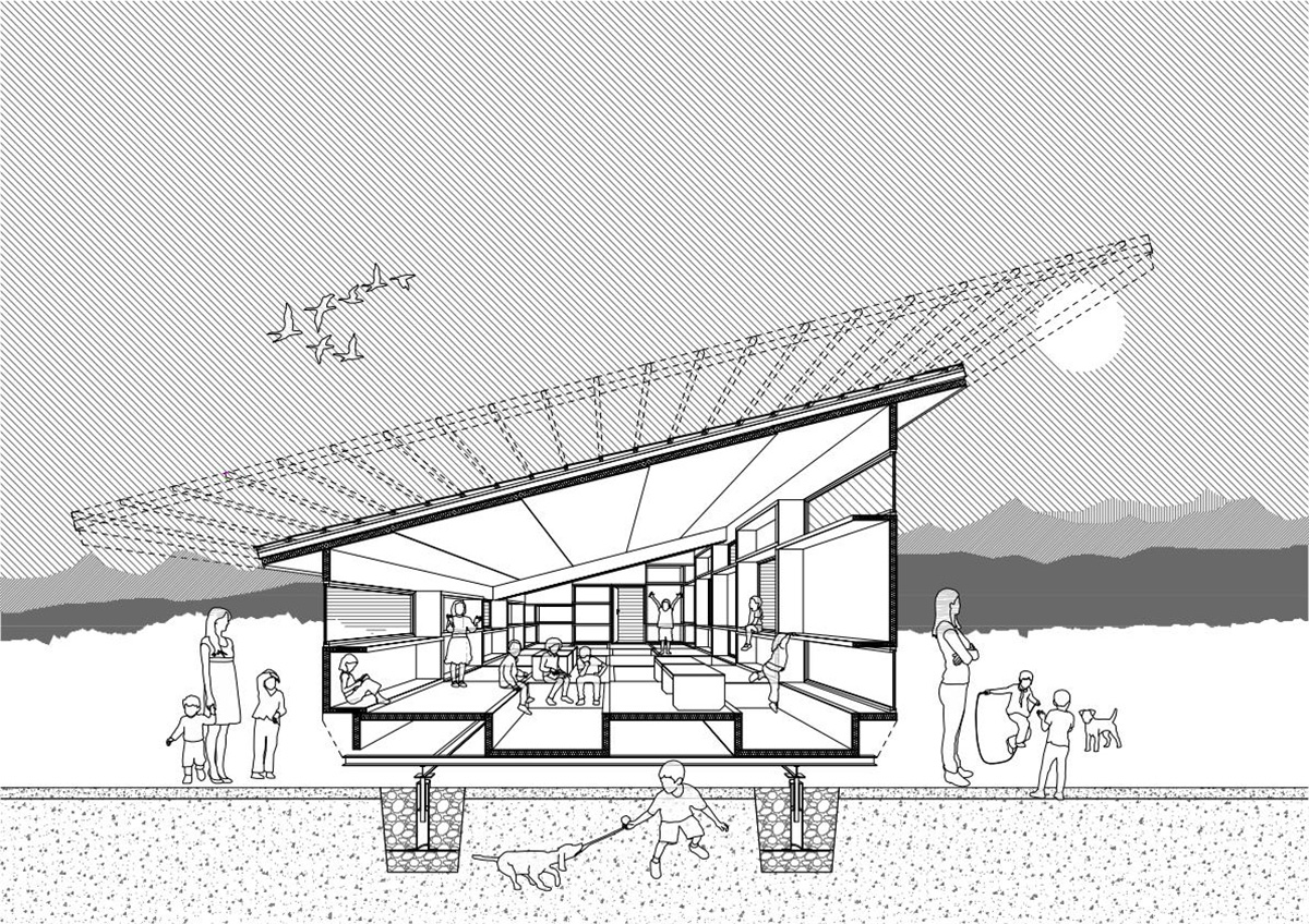 ZHU Jingxiang builds checkered playroom for kids to be built in remote regions