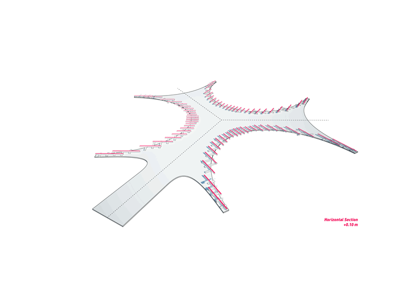 Peter Pichler Architecture built a scollop-formed structure for Milan Design Week