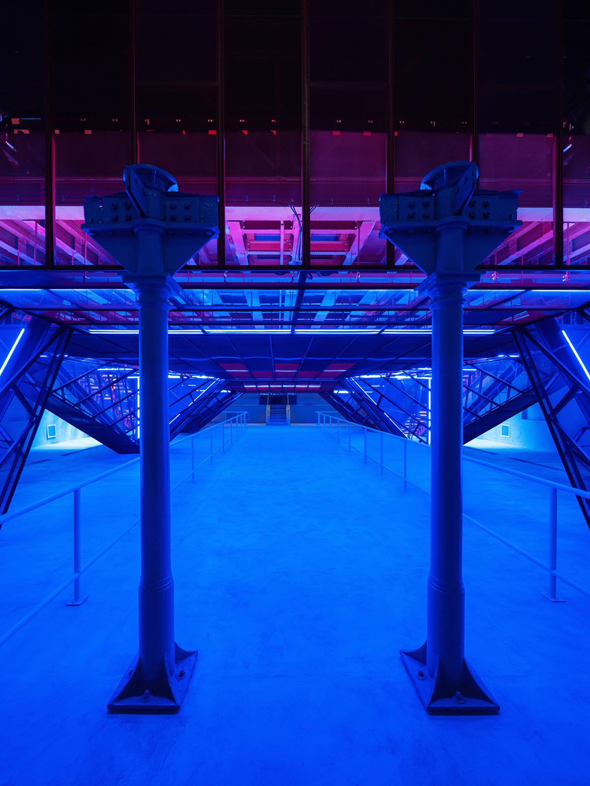 Bold red concert hall makes a statement as a harmonious blend of history and modern technology 