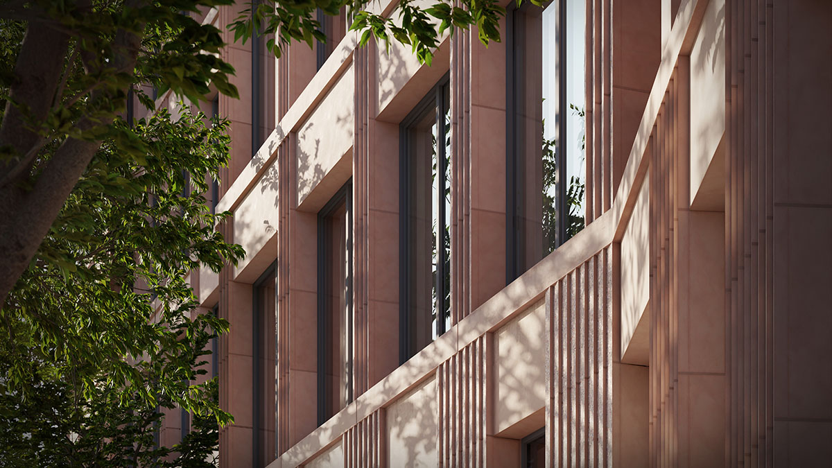 Frida Escobedo characterizes her first residential project with celosia elements for New York City 