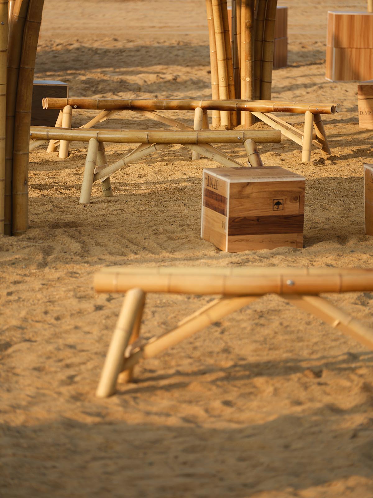 Also Architects creates art museum made of umbrella-like bamboo structures and undulating fabric