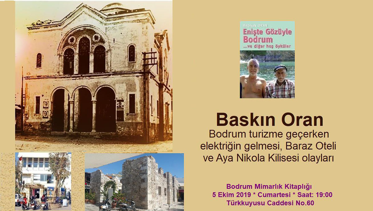 Politician and Writer Baskın Oran to give a lecture at Bodrum Architecture Library in Turkey