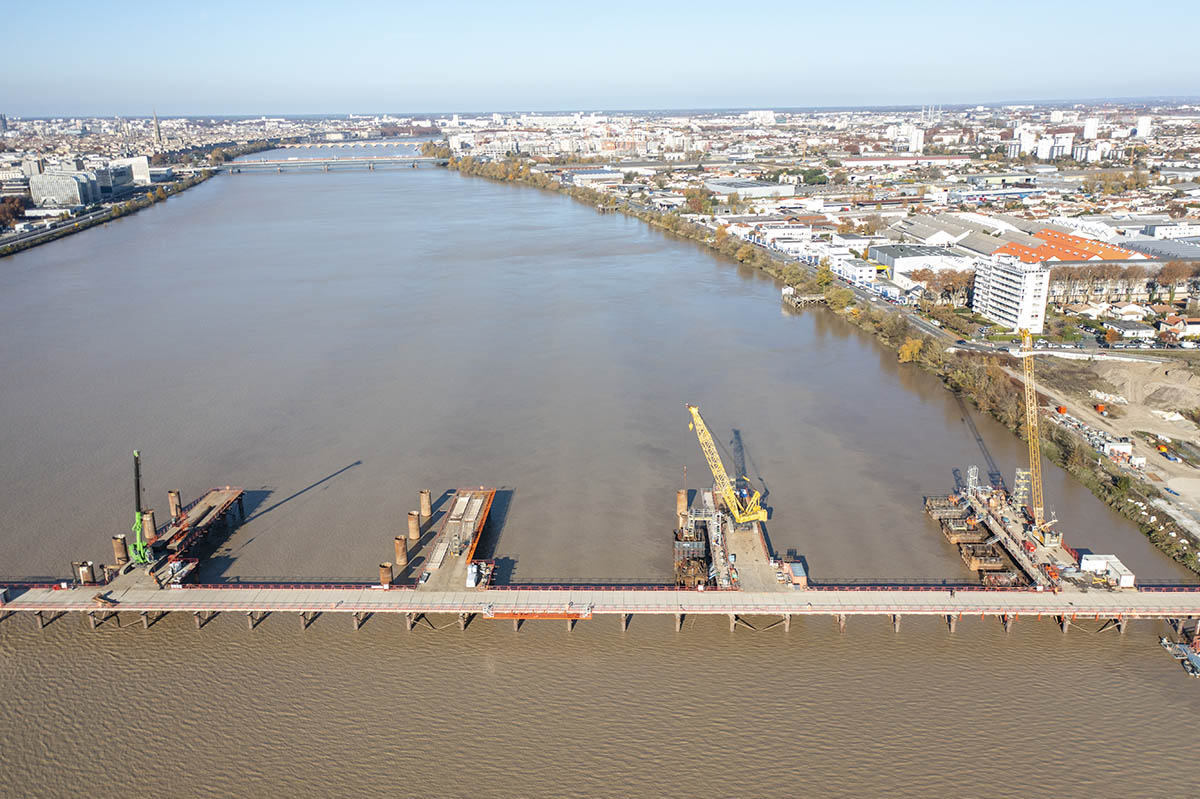 Construction work starts for OMA's Simone-Veil Bridge in Bordeaux