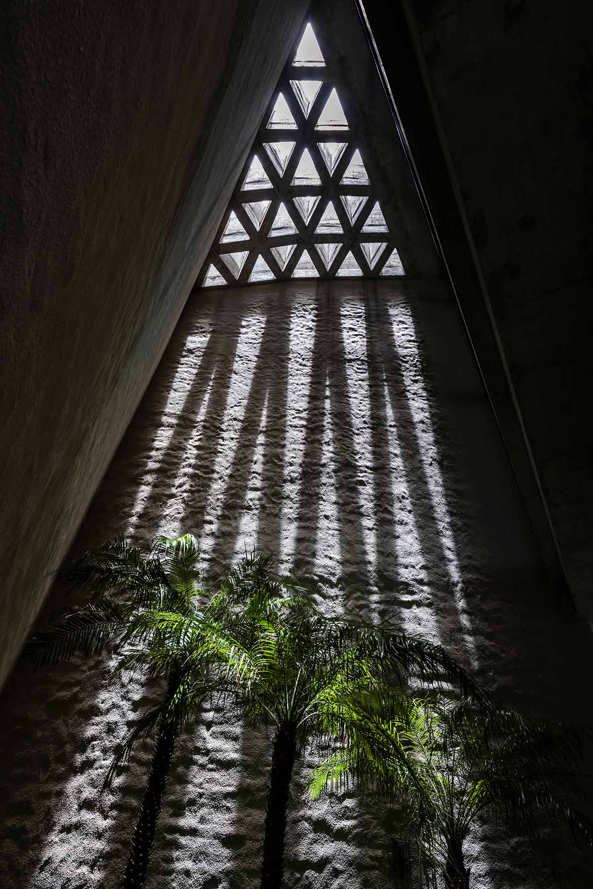 The Kaleidoscope building features a conical roof that adapts severe climate of the region 