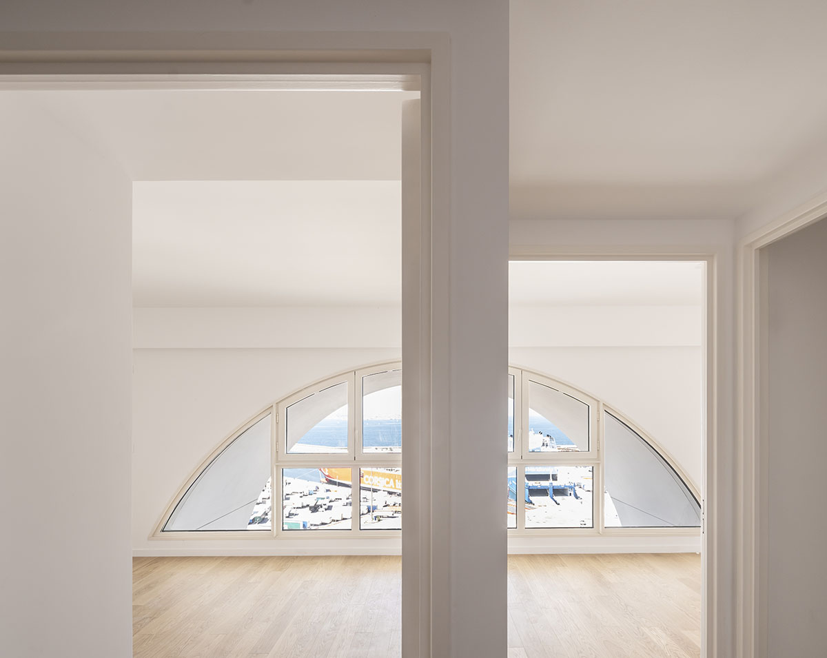 PietriArchitectes wraps residential tower with white concrete vaults referencing to the Mediterranean