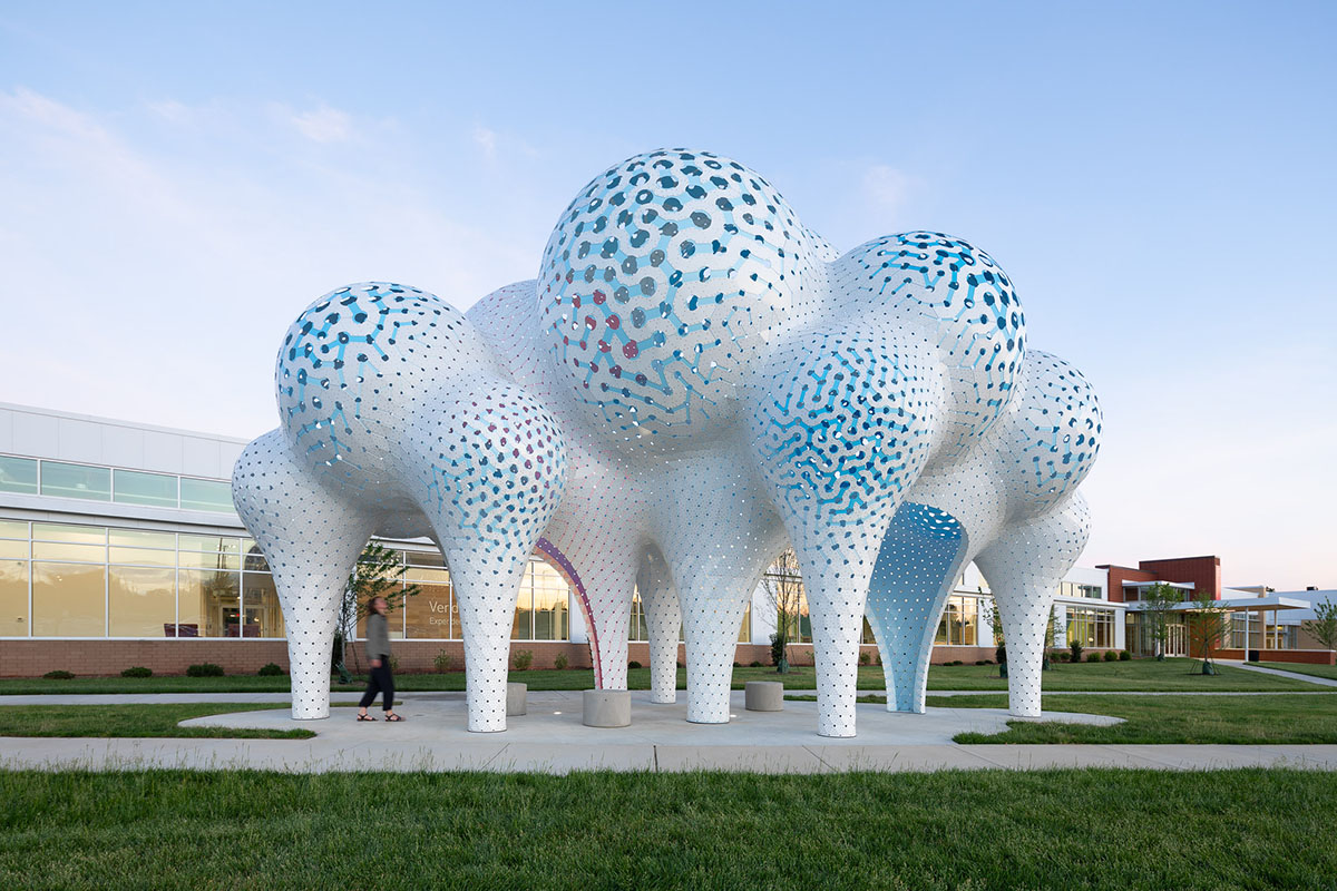 THEVERYMANY designed a cloud-like pavilion with dreamy interior in Charlotte
