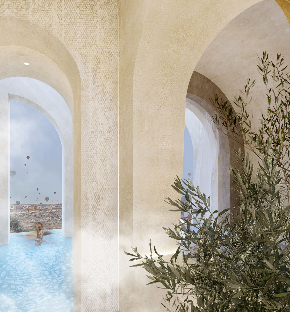 GAD creates carved-out spaces for spa hotel on an abandoned quarry in Cappadocia, Turkey