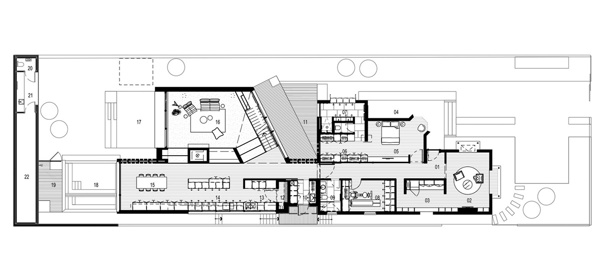 JCB Architects converts old house into new dwelling with refined palette of brick, steel and timber
