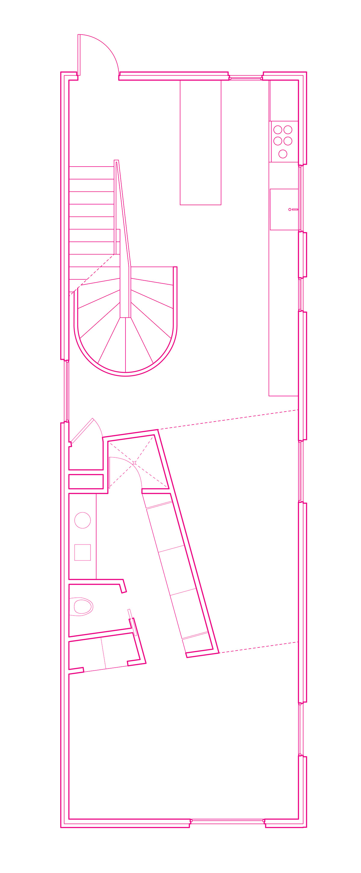 This family residence's roof plan establishes architecture of the building in Atlanta