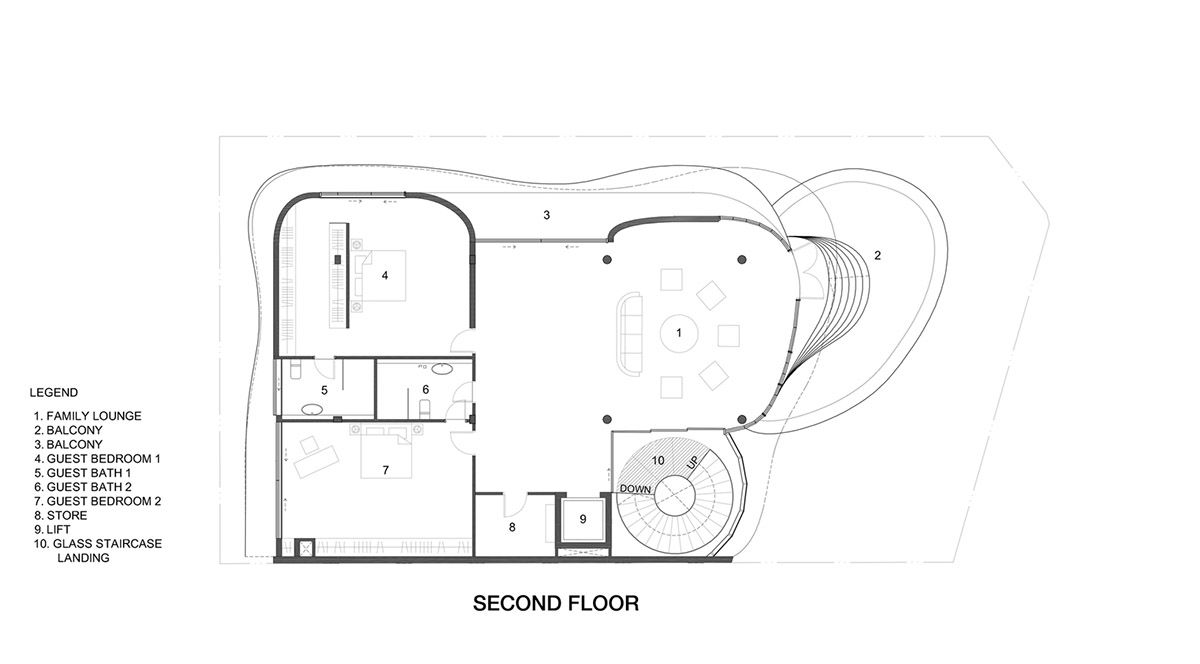 EHKA Studio's curvaceous residence features floating pods offering playful facade in Singapore