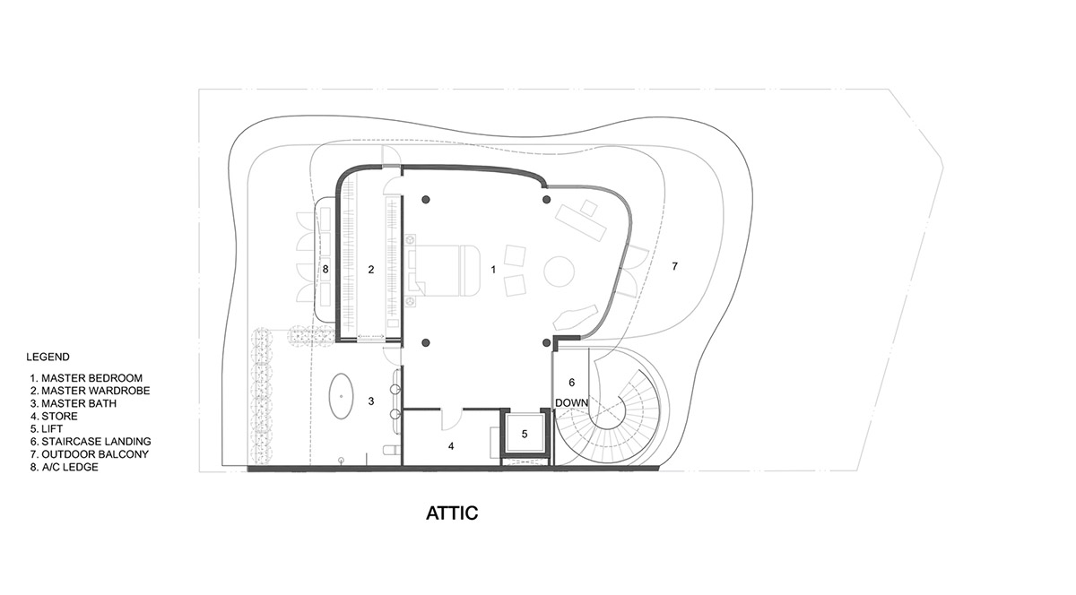 EHKA Studio's curvaceous residence features floating pods offering playful facade in Singapore