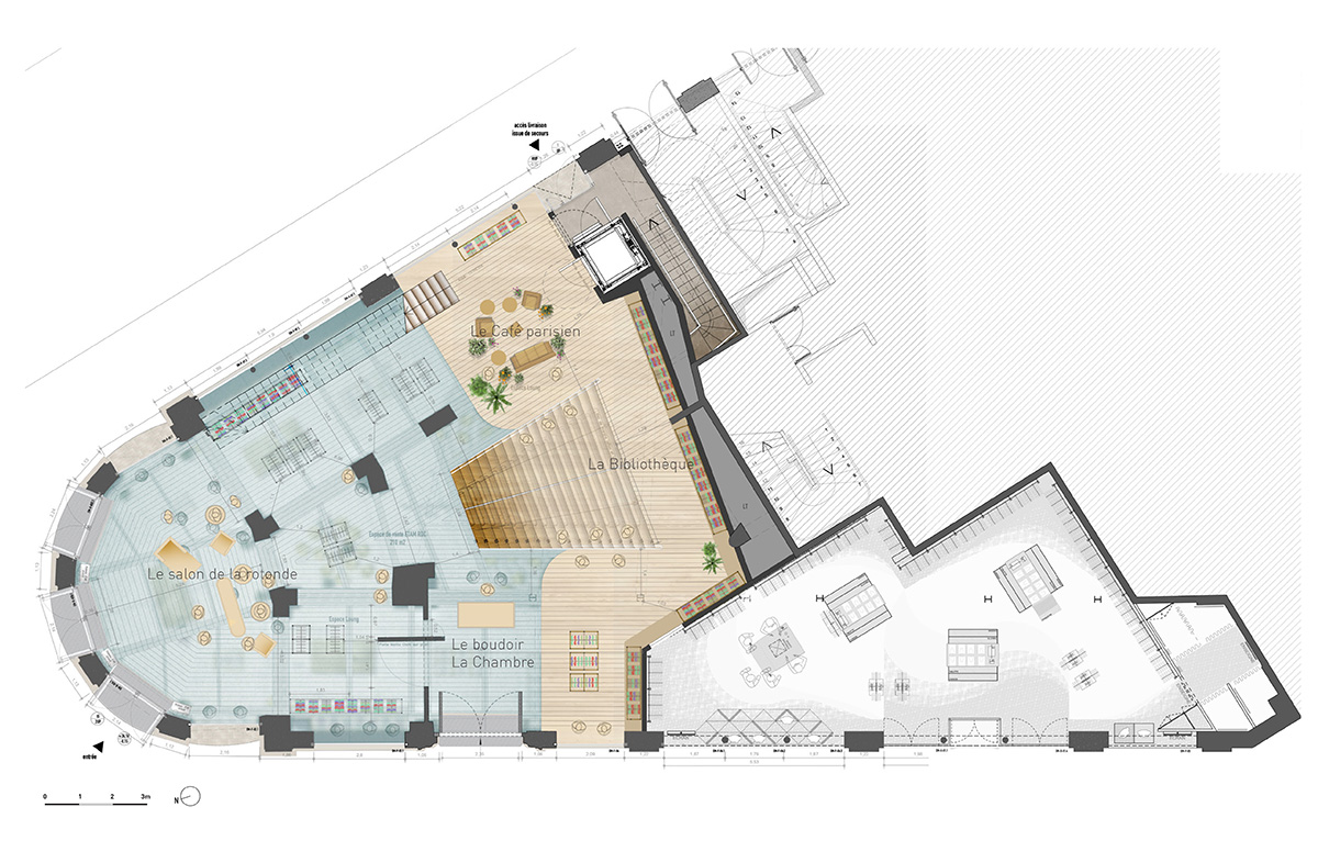 MVRDV renovates 19th-century Haussmann building with glass floor for a lingerie store in Paris