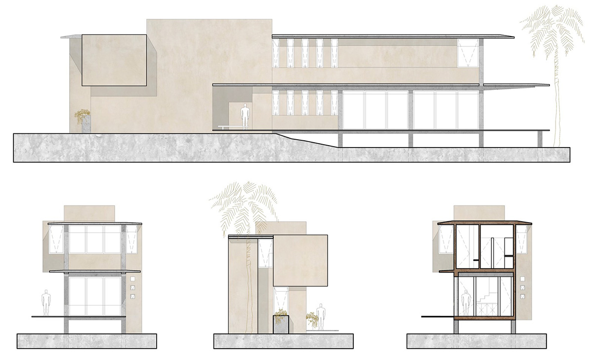 Thin concrete slabs are extruded to bring lightness to this Mexican house