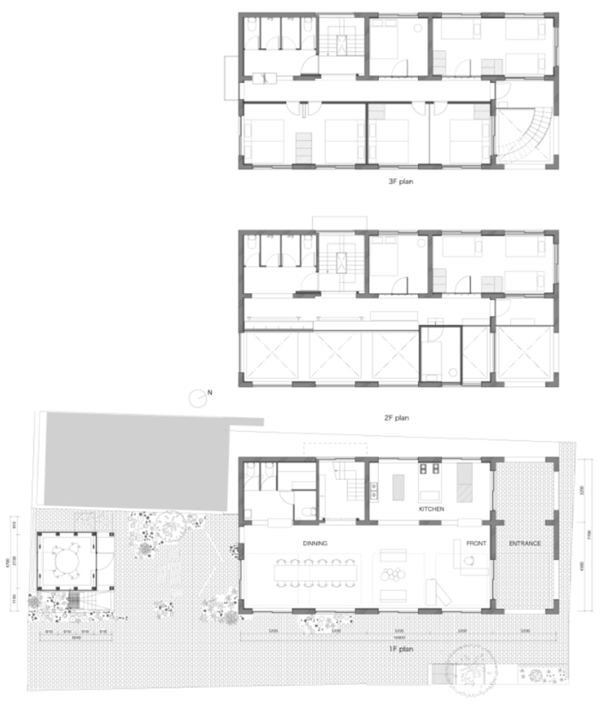 Tato Architects creates painted effect to this concrete hotel by using colourful curtains in Osaka
