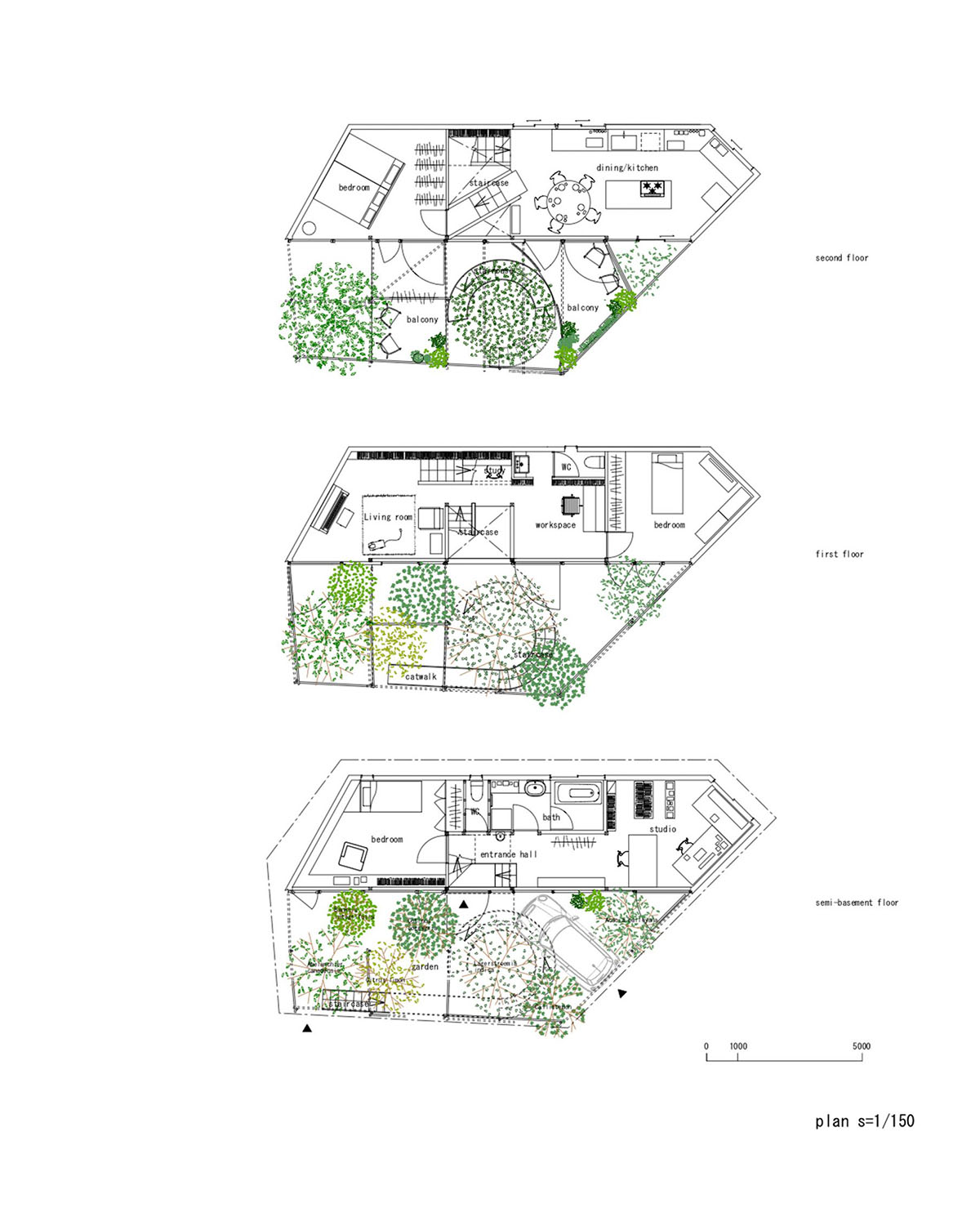 Daita2019 House by Suzuko Yamada Architects takes its language from the complexity of linear elements