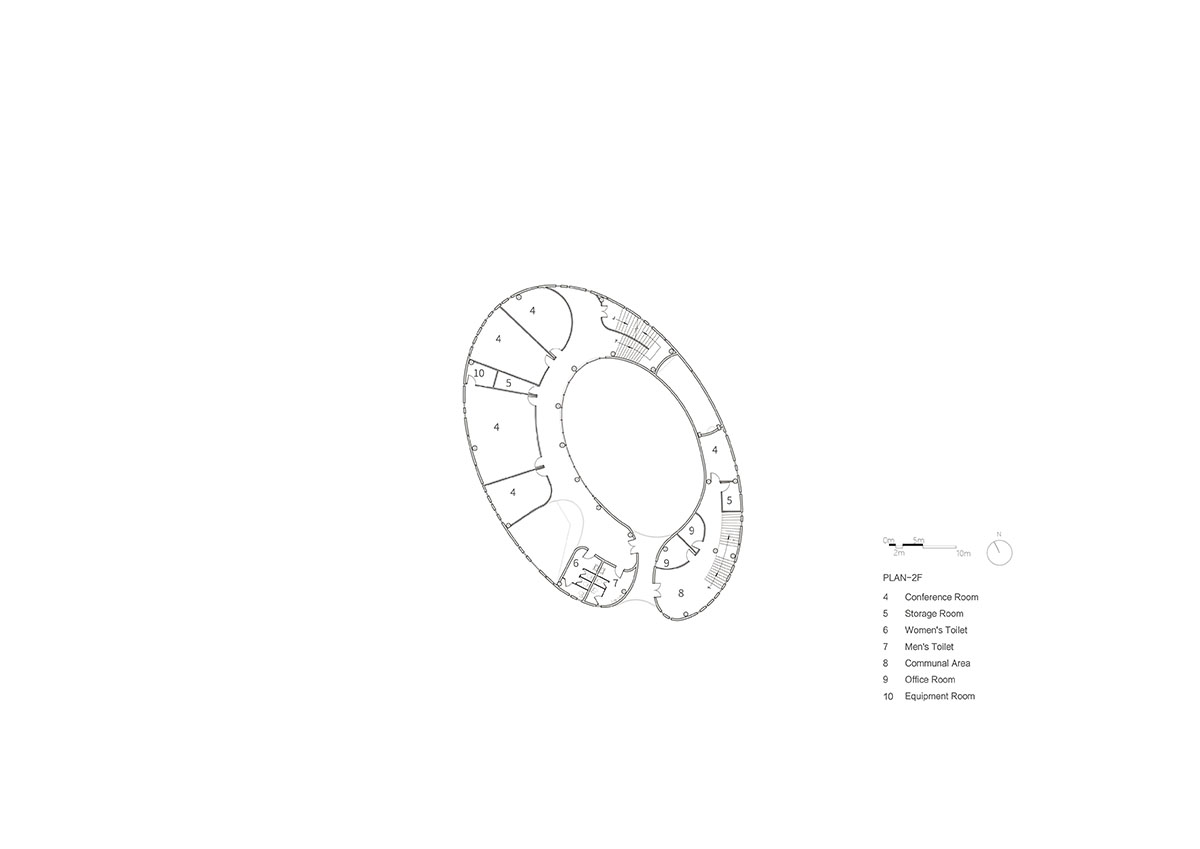 CROX reveals cultural center with drop-shaped windows with flowing spaces in Chengdu, China
