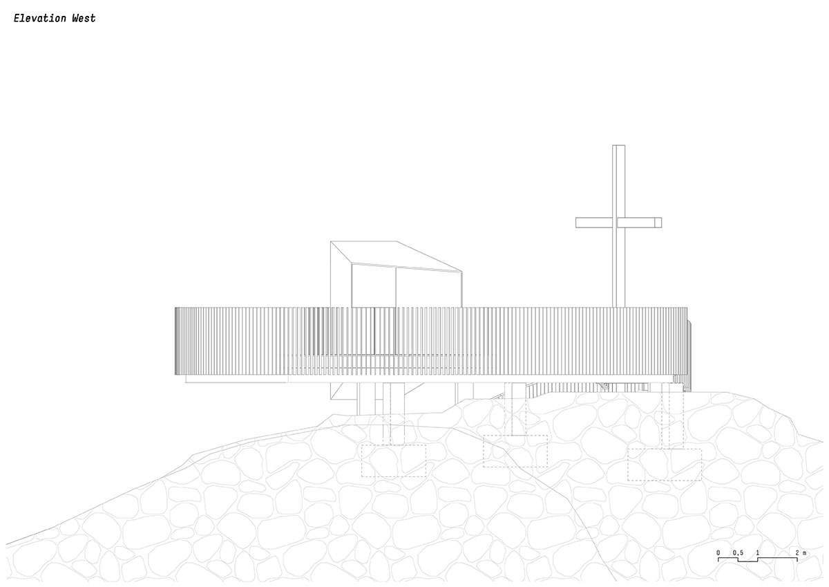 noa* network of architecture built corten steel viewing platform on the Schnals Valley Glacier ridge