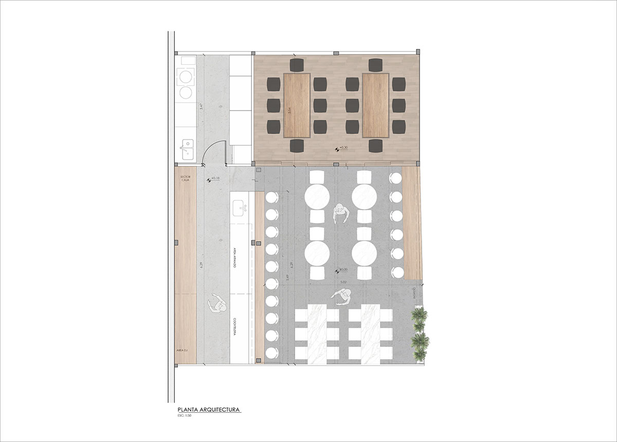 Estudio Montevideo completes Tokin Sushi Bar in Córdoba with potteries hanged from the room