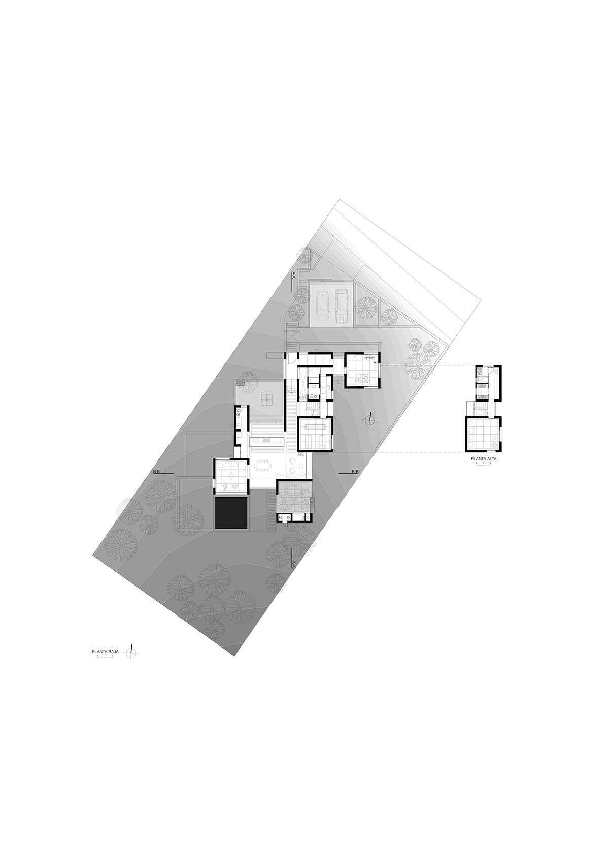 Nanzer + Vitas completes DP House mixed with concrete and stone in Córdoba